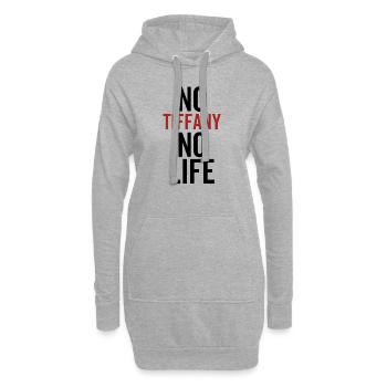 Keine Tiffany Kein Leben - Hoodie-Kleid - Grau meliert - Vorne