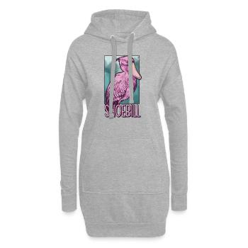 Bec-de-chaussure Ornithologue Forêt I Cadeau - Sweat-shirt à capuche long Femme - gris chiné - Devant