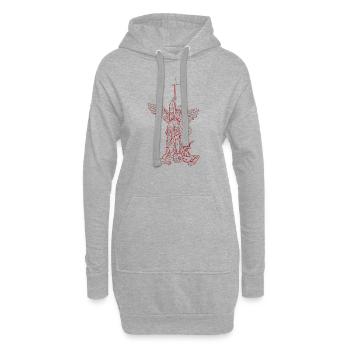 Michael Archange Saint Christian Angels Saint SNK - Sweat-shirt à capuche long Femme - gris chiné - Devant