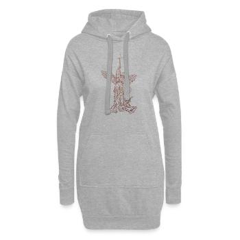 Michael Archange Saint Christian Angels Saint SNK - Sweat-shirt à capuche long Femme - gris chiné - Devant