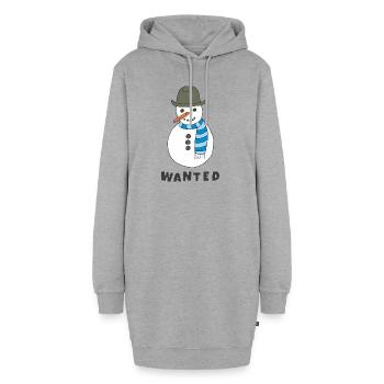 BONHOMME DE NEIGE RECHERCHÉ 2 - Sweat-shirt à capuche long Femme - gris chiné - Devant