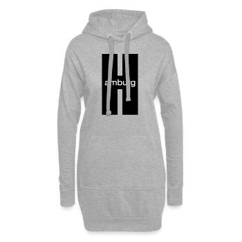 Hamburg - Hoodie-Kleid - Grau meliert - Vorne