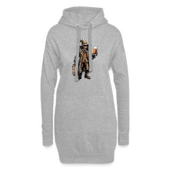 Vogelscheuche / Erntehelfer / Maisfeld / Feld - Hoodie-Kleid - Grau meliert - Vorne
