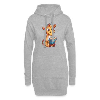 LIVRES, LIRE LA SUITE - Sweat-shirt à capuche long Femme - gris chiné - Devant