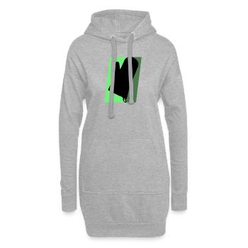 Backen Bäcker Backen - Hoodie-Kleid - Grau meliert - Vorne