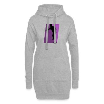 Discgolf Discgolfspieler Frisbee - Hoodie-Kleid - Grau meliert - Vorne