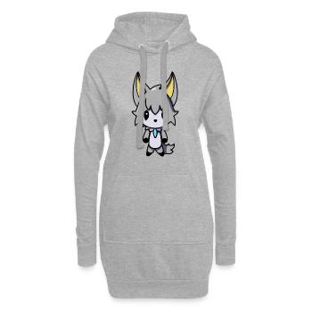 Kawaii Anime Vampir Wolf - Hoodie-Kleid - Grau meliert - Vorne