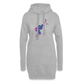 floorball unihockey floorball ist kunst - Hoodie-Kleid - Grau meliert - Vorne