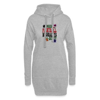 Paintballer Weihnachten Paintballspieler Spieler - Hoodie-Kleid - Grau meliert - Vorne