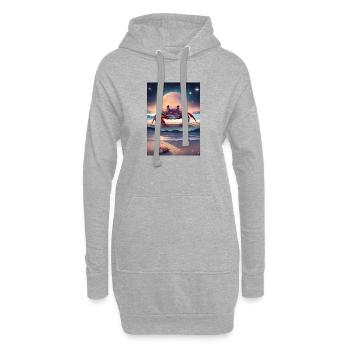 Sternzeichen Krebs - Hoodie-Kleid - Grau meliert - Vorne