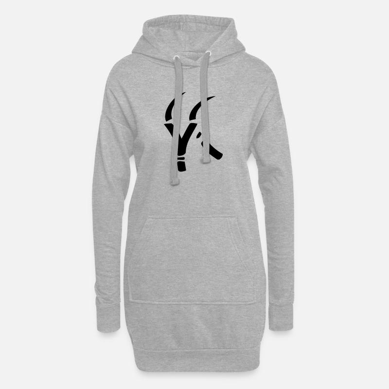 monitos Ziege - Hoodie-Kleid - Grau meliert