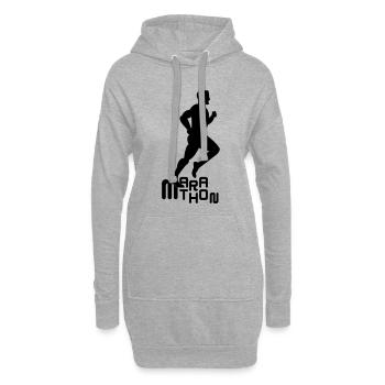 läufer - Hoodie-Kleid - Grau meliert - Vorne