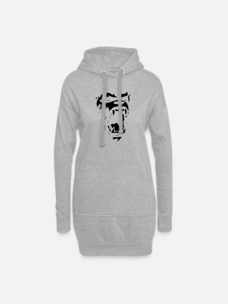 Gorilla - Hoodie Dress - heather grey