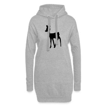 Cerf Ciervo Hirsch cerf bambi cerf - Sweat-shirt à capuche long Femme - gris chiné - Devant