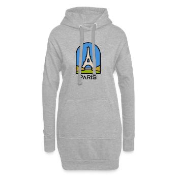 Paris - Hoodie-Kleid - Grau meliert - Vorne