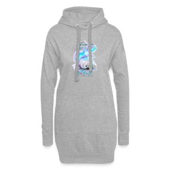 Just a girl who loves seals Seerobbe Robbe Seehund - Hoodie-Kleid - Grau meliert - Vorne