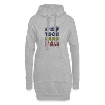 DEUTSCHLAND FAN Schriftzug - Hoodie-Kleid - Grau meliert - Vorne