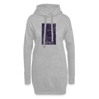 Constellation circulaire du Sagittaire - Sweat-shirt à capuche long Femme - gris chiné - Devant