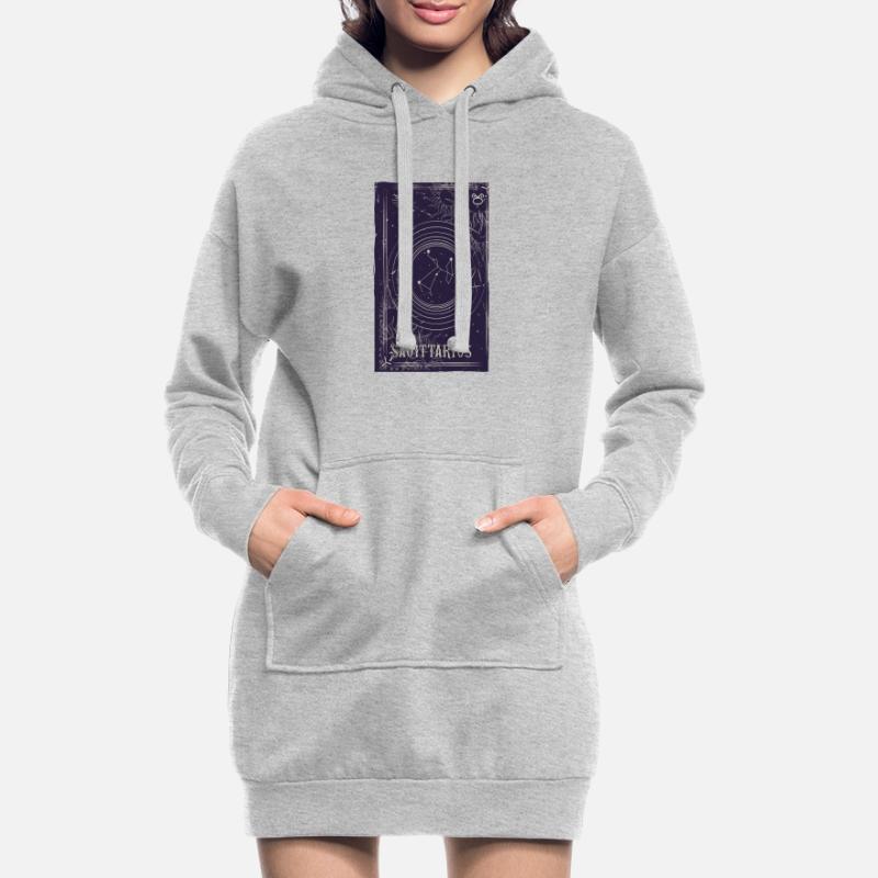 Sagittarius Circular Constellation Hoodie Dress
