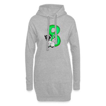 8 Anniversaire 8 ans avec motif animal - huit - Sweat-shirt à capuche long Femme - gris chiné - Devant