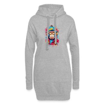 Coole Affe - Hoodie-Kleid - Grau meliert - Vorne