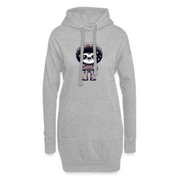 Disco Sloth : Groover de nuit étoilée - Sweat-shirt à capuche long Femme - gris chiné - Devant