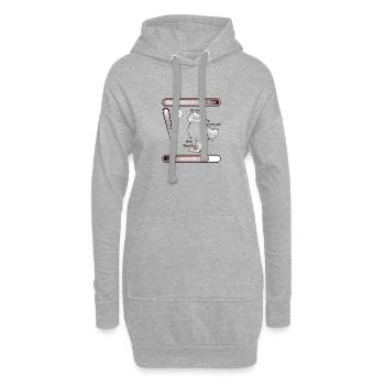 The Perfect Baseball Shot - Hoodie-Kleid - Grau meliert - Vorne