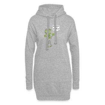 Grenouille Momie Halloween Tu as oublié de m’embrasser - Sweat-shirt à capuche long Femme - gris chiné - Devant