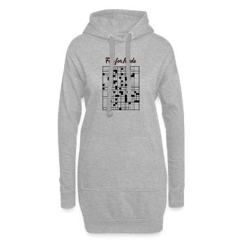 Fun for nerds - Hoodie Dress - heather grey - Front