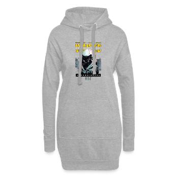 Schrödingers Katze Wanted Design - Hoodie-Kleid - Grau meliert - Vorne