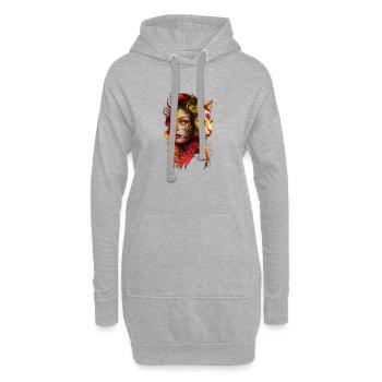 Nature mystique et surréaliste - Sweat-shirt à capuche long Femme - gris chiné - Devant