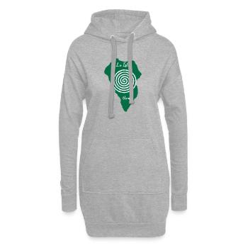 La Isla Verde La Palma Contour Dessin en spirale - Sweat-shirt à capuche long Femme - gris chiné - Devant