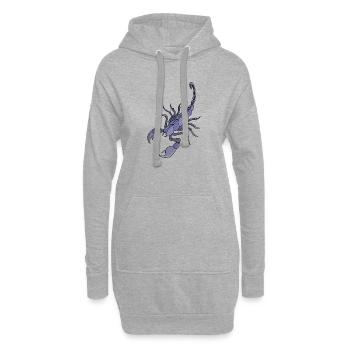 Skorpion - Hoodie-Kleid - Grau meliert - Vorne