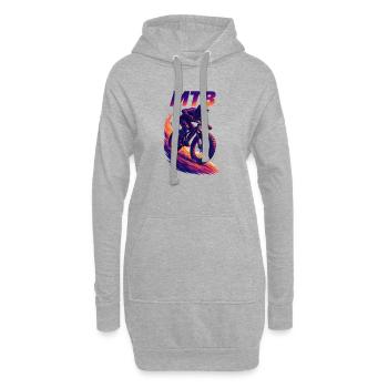 MTB Mountainbiking Fatbike cruisen Geschenk - Hoodie-Kleid - Grau meliert - Vorne