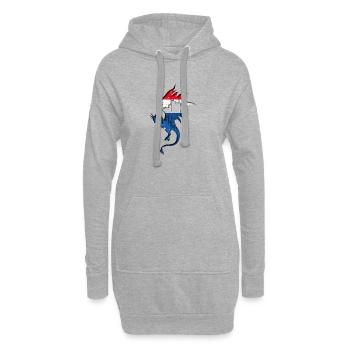 Drapeau des Pays-Bas - Pays-Bas - Silhouette de - Sweat-shirt à capuche long Femme - gris chiné - Devant
