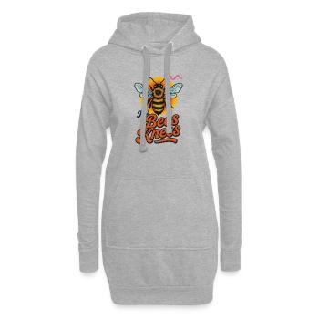 Conception typographique rétro Bee and Knees - Sweat-shirt à capuche long Femme - gris chiné - Devant