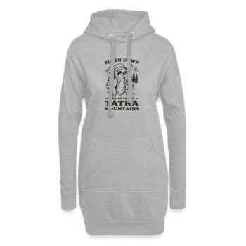 Relaxed Sloth Hiking Adventure in Tatras - Hoodie-Kleid - Grau meliert - Vorne