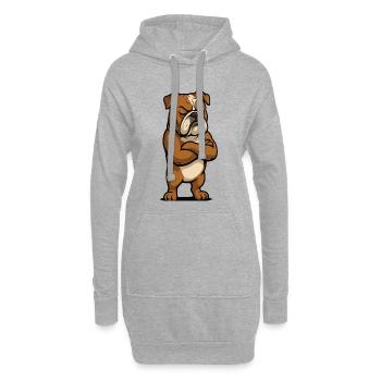 Bouledogue anglais Bully Bully Propriétaire Bullyfan - Sweat-shirt à capuche long Femme - gris chiné - Devant