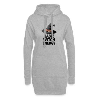 Grundlegende Hexenenergie - Hoodie-Kleid - Grau meliert - Vorne
