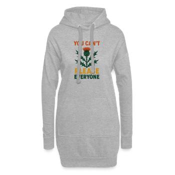 Man kann es nicht jedem recht machen - Hoodie-Kleid - Grau meliert - Vorne