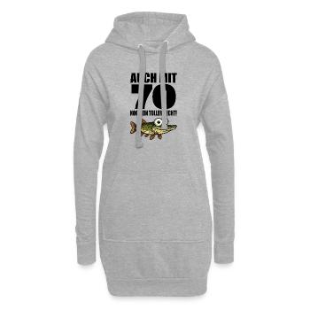 70 Geburtstag Lustig Männer Toller Hecht - Hoodie-Kleid - Grau meliert - Vorne