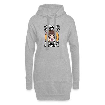 K-Pop Fan Lightstick Corée - Sweat-shirt à capuche long Femme - gris chiné - Devant