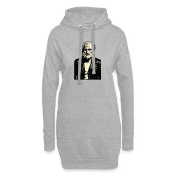 Aristoteles Antiker Philosoph Noir Rebell Porträt - Hoodie-Kleid - Grau meliert - Vorne