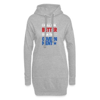 Better than the government - Hoodie-Kleid - Grau meliert - Vorne