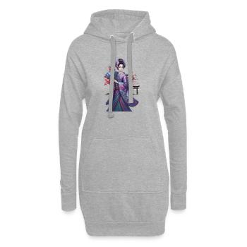 Schöne Geisha | Endgültige Revision | Extrablatt - Hoodie-Kleid - Grau meliert - Vorne