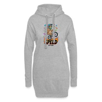 Démon de la Vitesse Paresseuse - Sweat-shirt à capuche long Femme - gris chiné - Devant