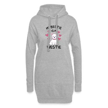 Westie Dog Lover West Highland Terrier - Sweat-shirt à capuche long Femme - gris chiné - Devant