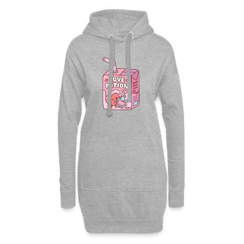 Süßes Herz-Liebestrank-Saft-Paket Lustig - Hoodie-Kleid - Grau meliert - Vorne