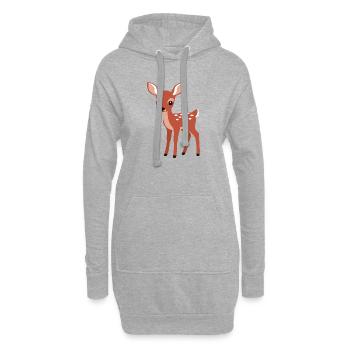 Style minimaliste curieux et curieux - Sweat-shirt à capuche long Femme - gris chiné - Devant