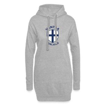 Vantaa-Schild Finnlands - Hoodie-Kleid - Grau meliert - Vorne